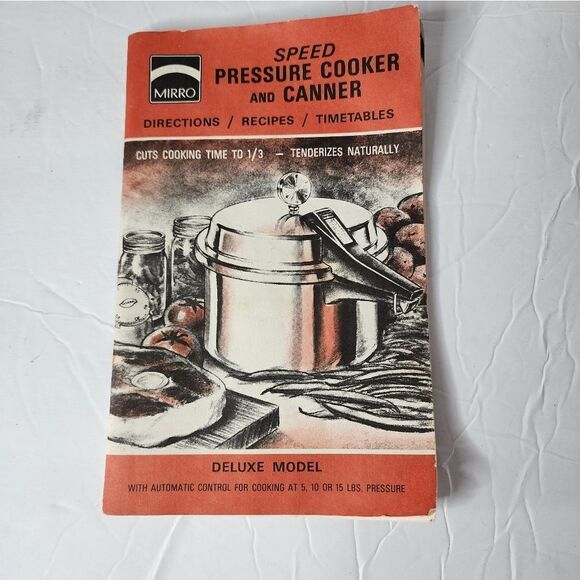 Mirro Speed Pressure Cooker Canner Deluxe Model Vintage Softcover Excellent - Picture 1 of 2